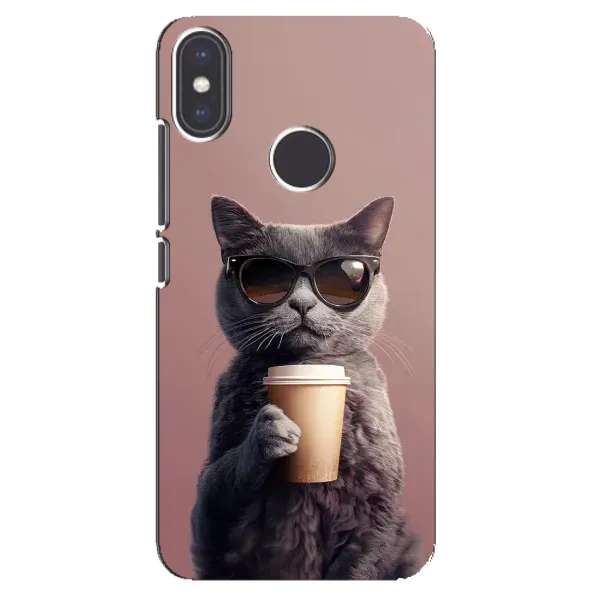 Чохол з принтом «Кіт з кавою» для Xiaomi Mi A2