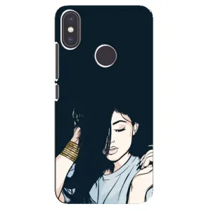 Чохол з друком для Xiaomi Mi A2 - (Мода) (AlphaPrint) (Гарна дівчина)