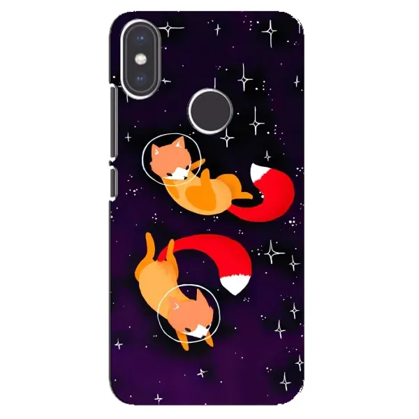 Чохол з принтом «Лисички космонавти» для Xiaomi Mi A2