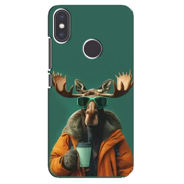 Чохол з принтом «Лось з кавою» для Xiaomi Mi A2