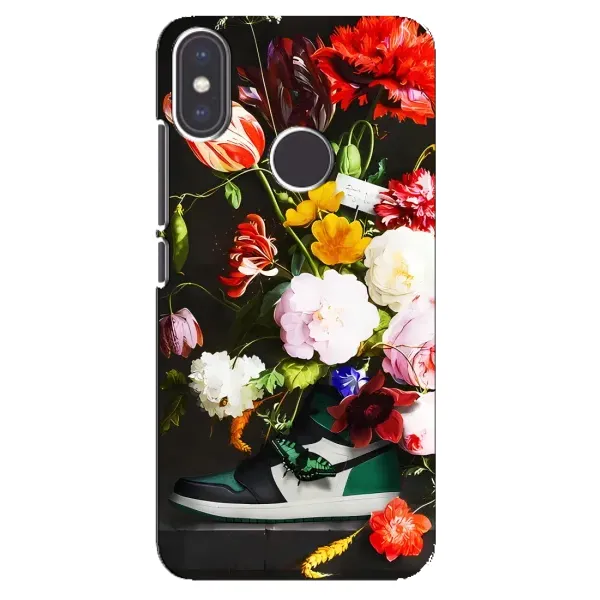 Чохол з принтом «Nike цветы» для Xiaomi Mi A2