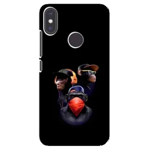 Чехол с Обезьянами Xiaomi Mi A2 - (AlphaPrint) (Три обезьяны)
