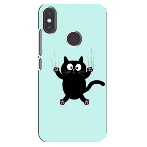 Чехол с принтом для Xiaomi Mi A2 (AlphaPrint) Модные коты (Падающий кот)