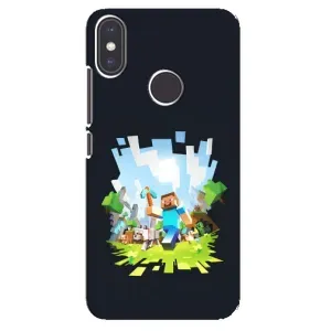 Чехол Майнкрафт на Xiaomi Mi A2 (AlphaPrint) Minecraft (персонажи Minecraft)
