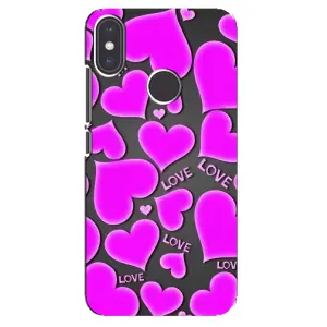 Чехлы для любимой на Ксиаоми Ми Эй 2 (VPrint) (Pink hearts)