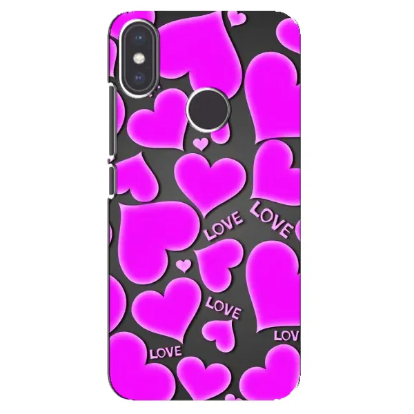 Чехол с принтом «Pink hearts» для Xiaomi Mi A2 Чехол с принтом «Pink hearts» для Xiaomi Mi A2