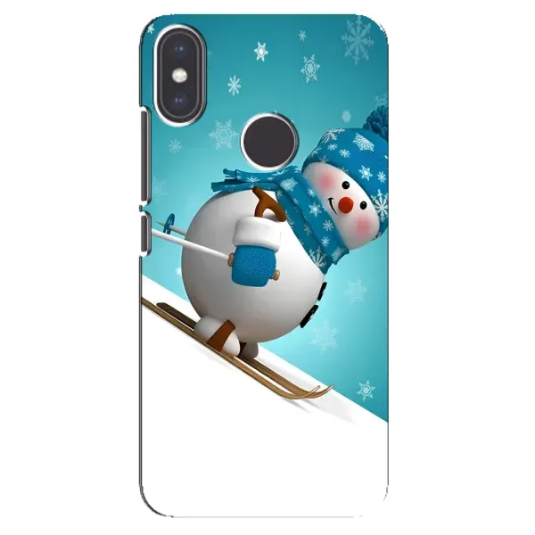 Чехол с принтом «Снеговик на лыжах» для Xiaomi Mi A2