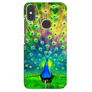 Чехол с птицами на Xiaomi Mi A2 (VPrint) (Яркий Павлин)