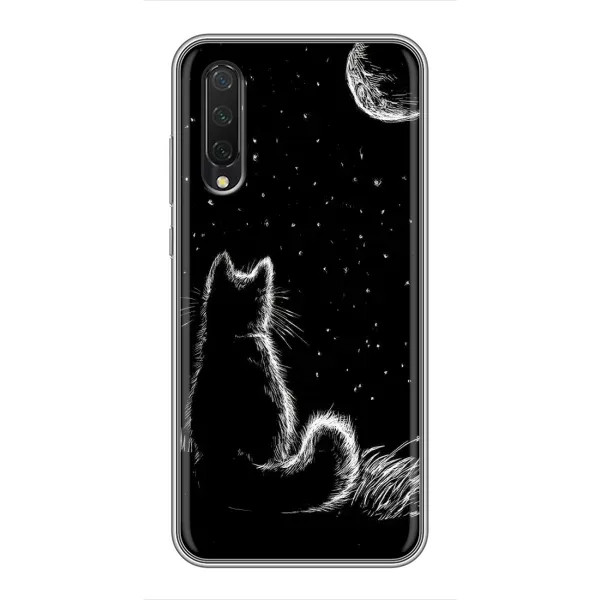 Чохол з принтом «Котик і місяць» для Xiaomi Mi A3