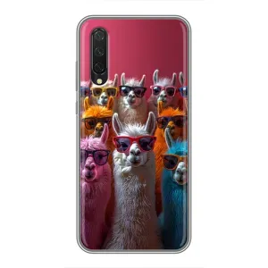 Чехол с принтом стильные животные для Ксяоми Ми А3 (Ламы в очках)
