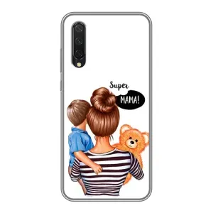 Чохол з друком для Xiaomi Mi A3 - (Мама з дитинкою) (AlphaPrint) (Мама з синочком)