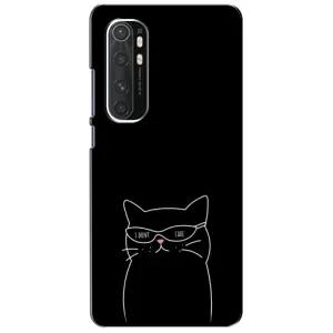 Чехол с рисунком кот на Xiaomi Mi Note 10 Lite (Равнодушный кот)