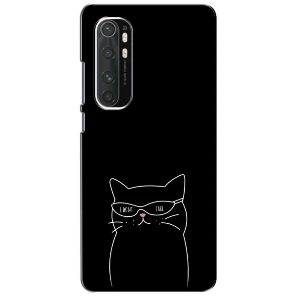 Чохол з принтом «Байдужий кіт» для Xiaomi Mi Note 10 Lite