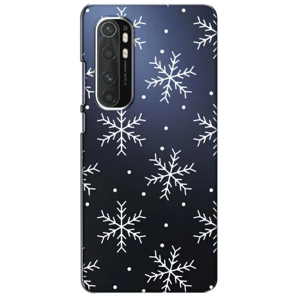 Чохол з принтом «Білі сніжинки» для Xiaomi Mi Note 10 Lite