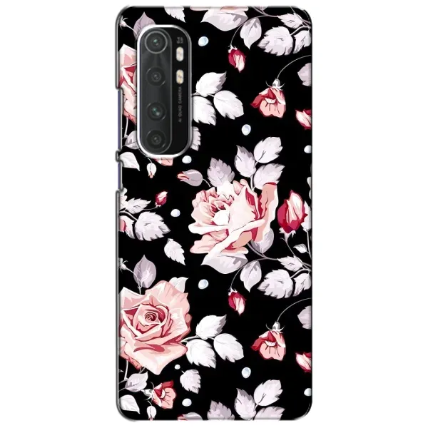 Чехол с принтом «Цветочки на черном» для Xiaomi Mi Note 10 Lite