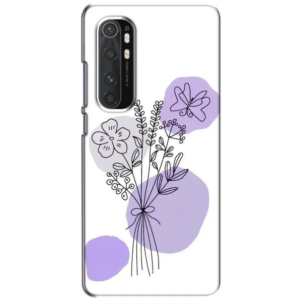 Чохол з принтом «Букет фіолетова абстракція» для Xiaomi Mi Note 10 Lite