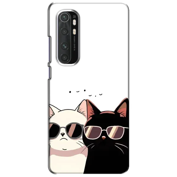 Чохол з принтом «Коти в окулярах» для Xiaomi Mi Note 10 Lite
