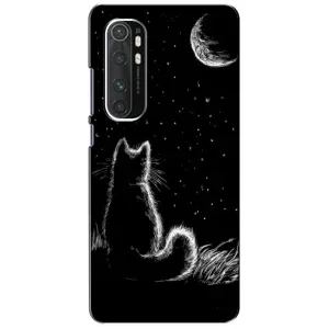 Чохол з принтом для Xiaomi Mi Note 10 Lite (AlphaPrint) Модні коти (Котик і місяць)