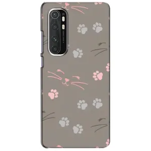 Чехол с рисунком кот на Xiaomi Mi Note 10 Lite (Лапы и усы)
