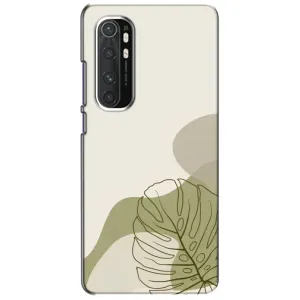 Силконовий чохол з принтом в квітах на Xiaomi Mi Note 10 Lite (Зелена монстера дизайн)