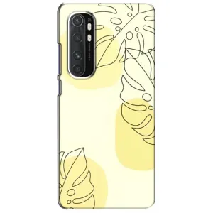 Силконовий чохол з принтом в квітах на Xiaomi Mi Note 10 Lite (Жовта монстера арт)