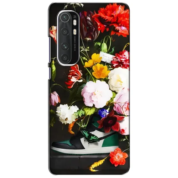 Чохол з принтом «Nike цветы» для Xiaomi Mi Note 10 Lite