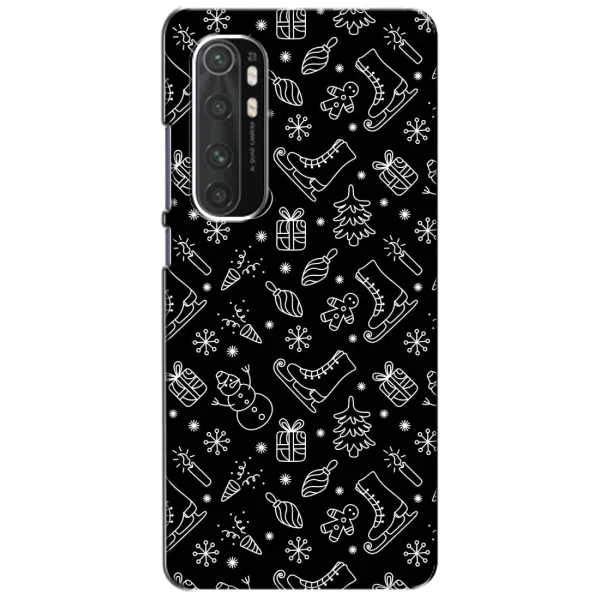 Чехол с принтом «Новогодний фон» для Xiaomi Mi Note 10 Lite