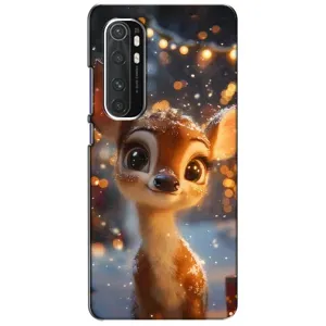 Яскравий чохол для Xiaomi Mi Note 10 Lite з Зимові Оленята (Оленятко серед гірлянд)