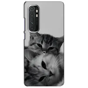 Чехол с рисунком кот на Xiaomi Mi Note 10 Lite (Пара котов)
