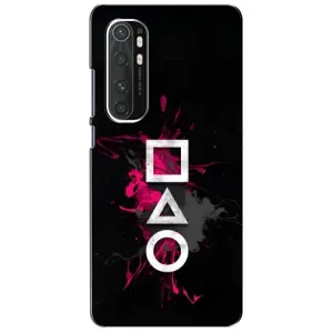 Чехол Гра в кальмара для Xiaomi Mi Note 10 Lite (Символы Игра кальмара)