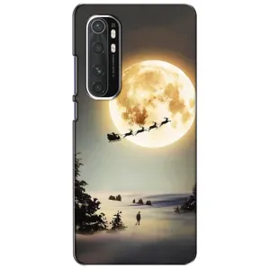 Новорічні, Святкові Чохли для Xiaomi Mi Note 10 Lite - 2024 год (Санта на місяці)