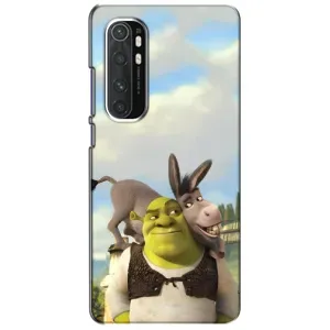 Чехол с мультфильмом Шрек на Xiaomi Mi Note 10 Lite (Шрек и Осел)
