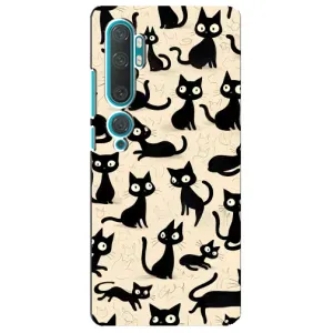 Чохол з малюнком кіт на Xiaomi Mi Note 10 (Чорні коти)
