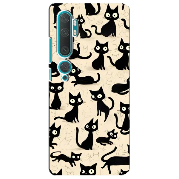 Чохол з принтом «Чорні коти» для Xiaomi Mi Note 10 Чохол з принтом «Чорні коти» для Xiaomi Mi Note 10