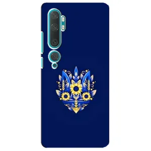 Чохли для Xiaomi Mi Note 10 Укр. Символіка (AlphaPrint) (Квітковий Герб)