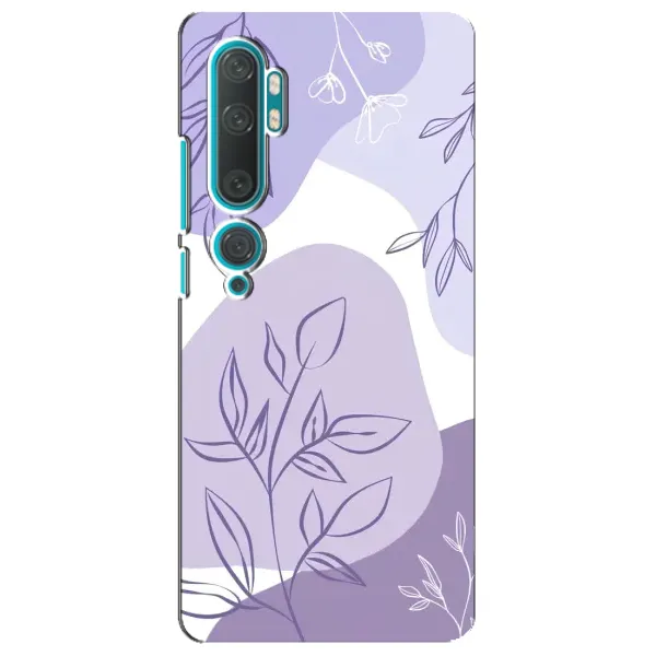 Чохол з принтом «Фіолетове листя абстракція» для Xiaomi Mi Note 10