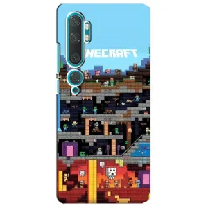 Чохол Майнкрафт на Xiaomi Mi Note 10 (AlphaPrint) Minecraft (фон Minecraft)