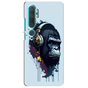 Чохол з Мавпами Xiaomi Mi Note 10 - (AlphaPrint) (Горила в навушниках)