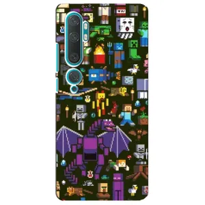 Чохол Майнкрафт на Xiaomi Mi Note 10 (AlphaPrint) Minecraft (Колаж Майнкрафт)