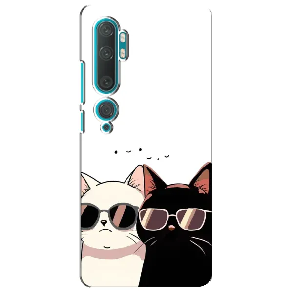 Чохол з принтом «Коти в окулярах» для Xiaomi Mi Note 10 Чохол з принтом «Коти в окулярах» для Xiaomi Mi Note 10