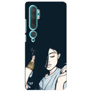 Чохол з друком для Xiaomi Mi Note 10 - (Мода) (AlphaPrint) (Гарна дівчина)