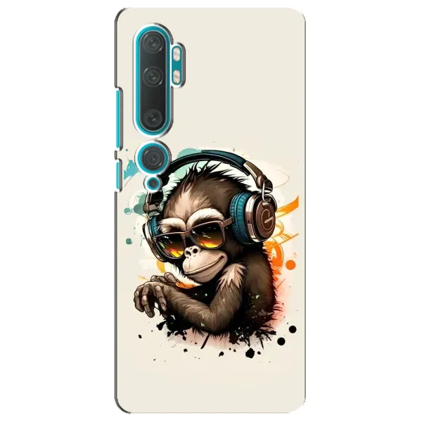 Чохол з принтом «Макака в навушниках» для Xiaomi Mi Note 10 Чохол з принтом «Макака в навушниках» для Xiaomi Mi Note 10