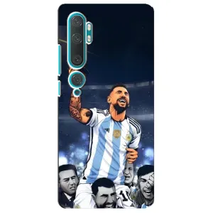 Чехлы для Xiaomi Mi Note 10 (Leo чемпион) (AlphaPrint) (Месси с кубком)