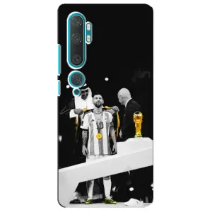 Чехлы для Xiaomi Mi Note 10 (Leo чемпион) (AlphaPrint) (Месси в накидке)