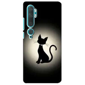 Чохол з принтом для Xiaomi Mi Note 10 (AlphaPrint) Модні коти (Силует котика)