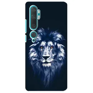 Чохол з картинкою ЛЕВ для Xiaomi Mi Note 10 (VPrint) (Синій Лев)