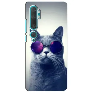 Чохол з принтом для Xiaomi Mi Note 10 (AlphaPrint) Модні коти (Стильний кіт)