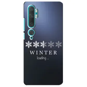 Зимні Чохли для Сяомі Мі Ноут 10 - прозорий фон (Winter loading)