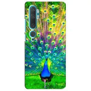 Чохол з пташками на Xiaomi Mi Note 10 (VPrint) (Яскравий Павлин)