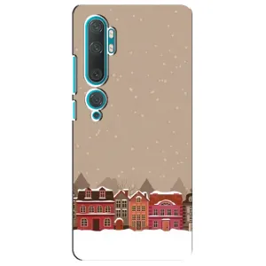 Новорічні, Святкові Чохли для Xiaomi Mi Note 10 - 2024 год (Зимове місто)